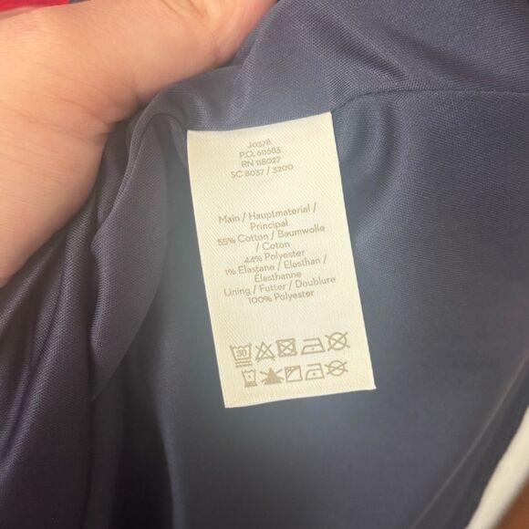 BODEN Alma Ottoman Striped Midi Dress in Navy Poinsettia Size 10 - Picture 4 of 6